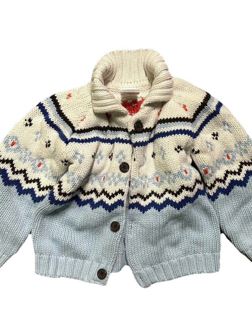 Gymboree Toddler Fair Isle Winter Button Up Cardigan Size 18-24 Months